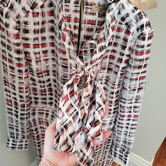 Burberry scribble check silk dress size 0 - Picture 5 of 15